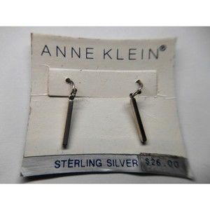 Vintage Anne Klein Sterling Silver Fish Hook Earrings